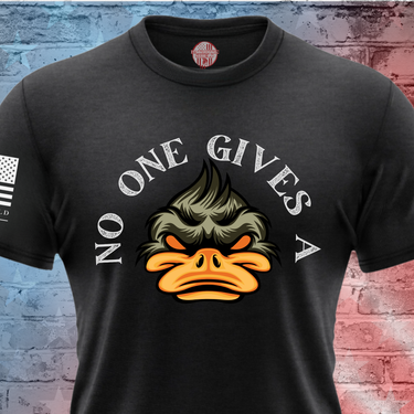 No One Gives a Duck women’s T-shirt with funny patriotic slogan